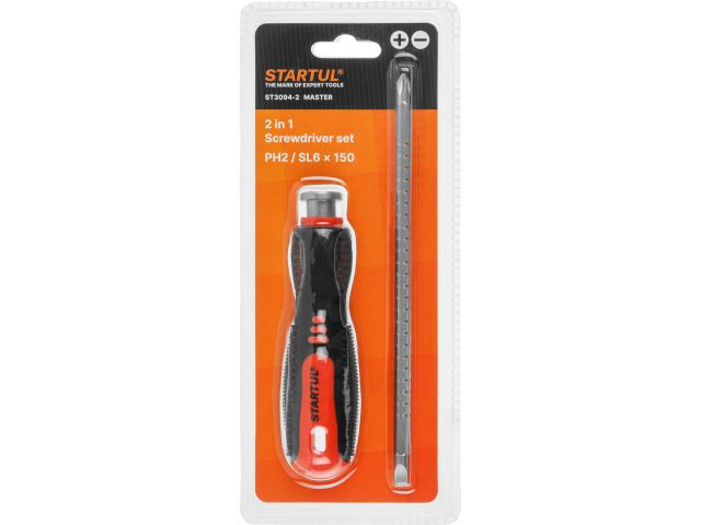 Отвертка 2-в-1 PH2/SL6 150мм STARTUL MASTER (ST3094-2)