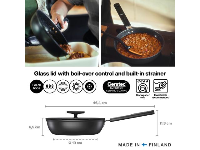 Сотейник с крышкой 24 см Hard Face FISKARS