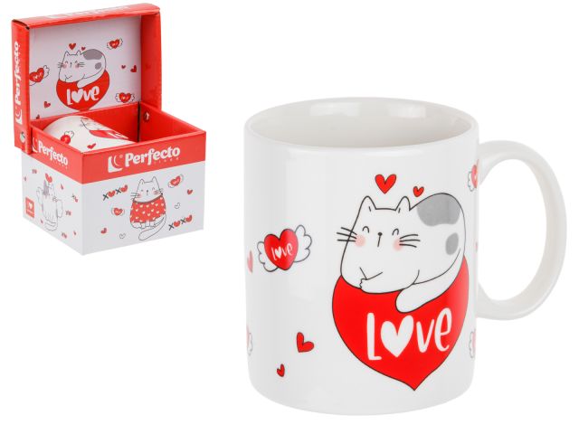 Кружка керамическая, в кор., 350 мл., CATS-1, PERFECTO LINEA