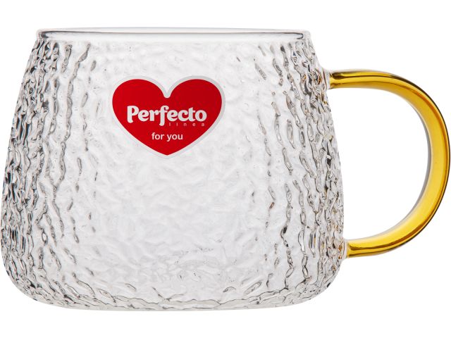 Кружка стеклянная, 450 мл, серия SYMPHONY GOLDEN, PERFECTO LINEA