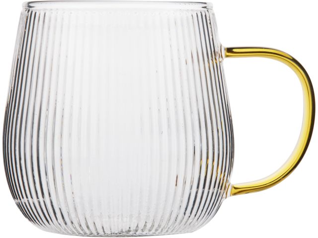Кружка стеклянная, 400 мл, серия ARIA GOLDEN, PERFECTO LINEA