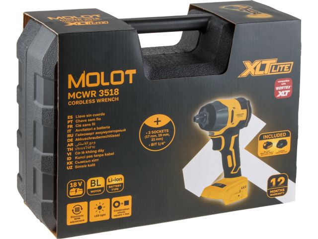 Гайковерт аккумуляторный MOLOT MCWR 3518 XLT Lite SET