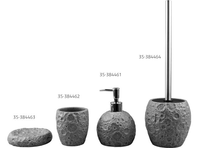 Стакан для зубных щеток MOON STONE, серый, PERFECTO LINEA