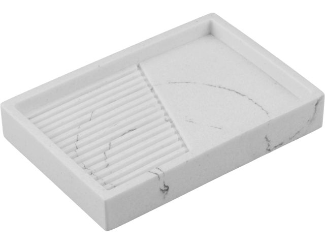Мыльница ELEMENT MARBLE, белая, PERFECTO LINEA