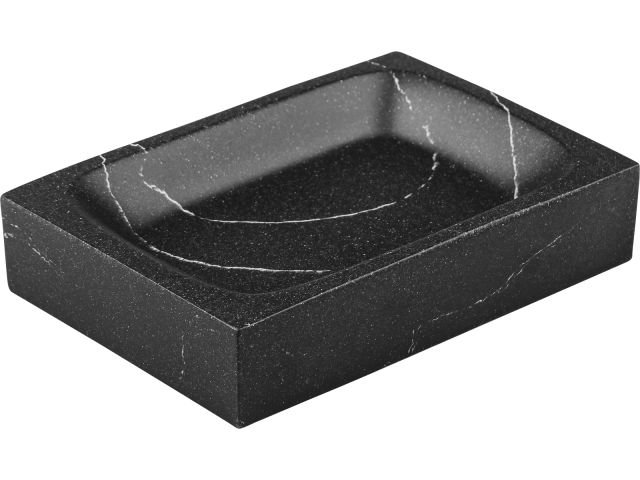Набор аксессуаров для ванной комнаты, 4 предмета, MARBLE, черный, PERFECTO LINEA