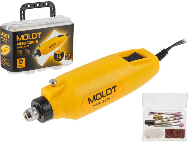 Гравер электрический MOLOT MMG 3201 E + аксессуары
