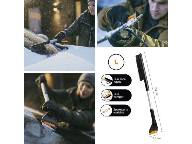 Щетка для снега 76см со скребком Plus FISKARS