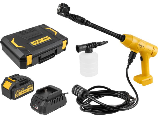 Очиститель высокого давления аккумуляторный MOLOT MPW 1825 XLT Lite SET