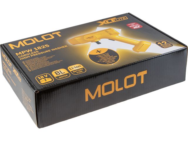 Очиститель высокого давления аккумуляторный MOLOT MPW 1825 XLT Lite SOLO