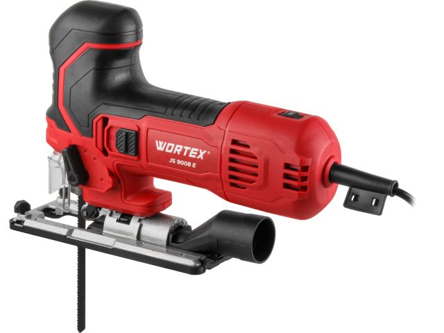 Лобзик электрический WORTEX JS 9008 E в кор. 750 Вт, 800-3000 ход/мин, пропил до 90 мм, грибов. рук.