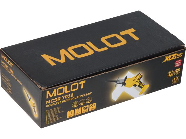 Пила сабельная аккумуляторная MOLOT MCSR 7018 XLT Lite SOLO