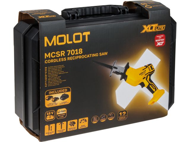 Пила сабельная аккумуляторная MOLOT MCSR 7018 XLT Lite SET