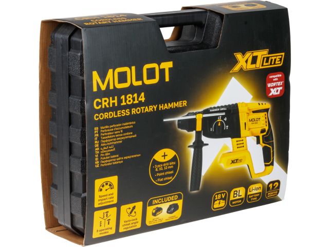 Перфоратор аккумуляторный MOLOT CRH 1814 XLT Lite SET