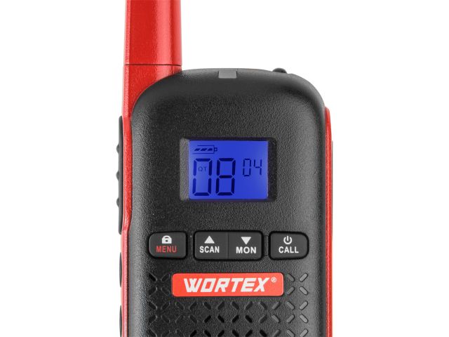 Портативная радиостанция WORTEX WT 0805 в кор. (комплект 2 шт.) SOLO, PMR (446 МГц), 0,5 Вт
