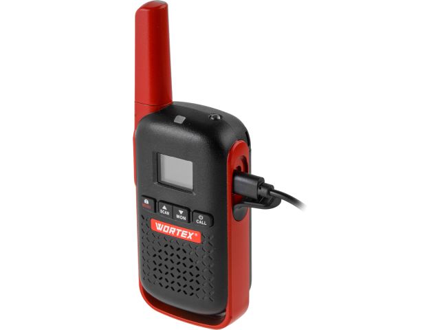Портативная радиостанция WORTEX WT 0805 в кор. (комплект 2 шт.) SET, PMR (446 МГц), 0,5 Вт, 2x1,5 Ач