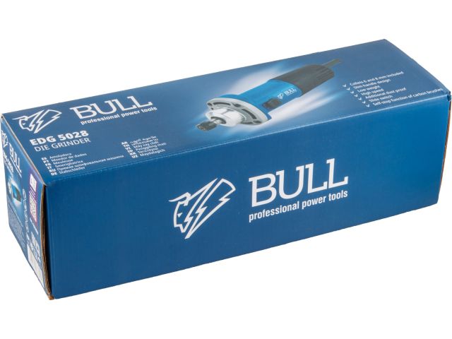 Прямая шлифмашина BULL EDG 5028 в кор. 500 Вт, 29500 об/мин, цанги 6 и 8 мм