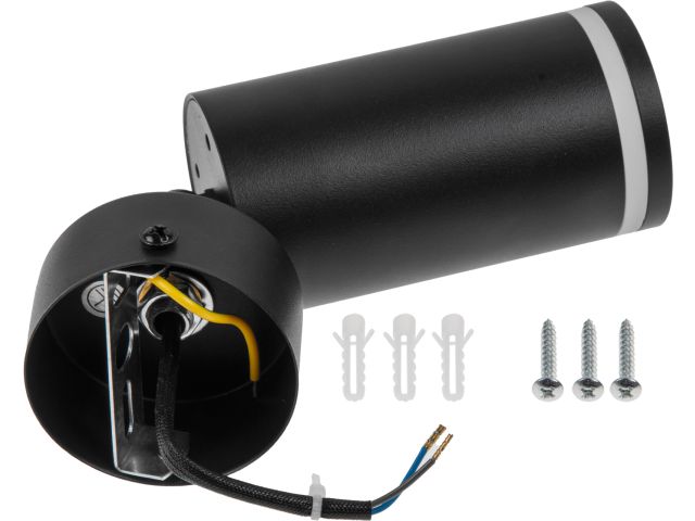 Светильник накладной поворотный/черный GU10 12 Вт LEIDEN ELECTRIC