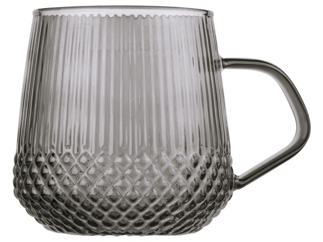 Кружка стеклянная, 400 мл, серия SONATA GREY, PERFECTO LINEA