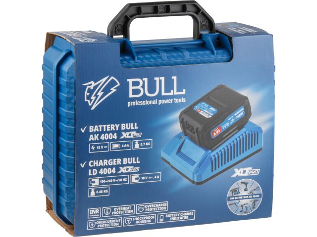 Набор аккумулятор 4 А*ч и зарядное устройство 1х4 А BULL XLTpro в чем. SET
