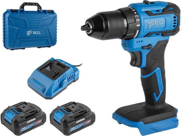 Аккум. дрель-шуруповерт BULL SR 1804 R-series в чем. XLTpro БЕСЩЕТ., Импульс., 18 В, 50 Н*м, 2х2 А*ч