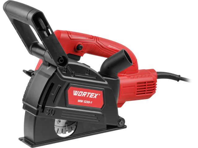 Штроборез WORTEX WM 1230-1 в кор. 1400 Вт, 125 мм, глубина до 30 мм, конст. эл., плав. пуск