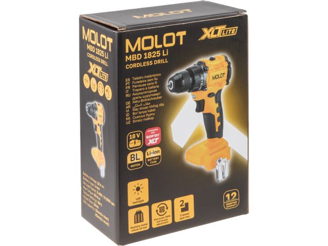 Дрель-шуруповерт аккумуляторная MOLOT MBD 1825 Li XLT Lite SOLO
