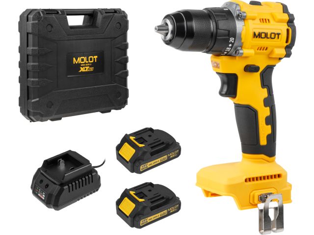 Дрель-шуруповерт аккумуляторная MOLOT MBD 1825 Li XLT Lite SET