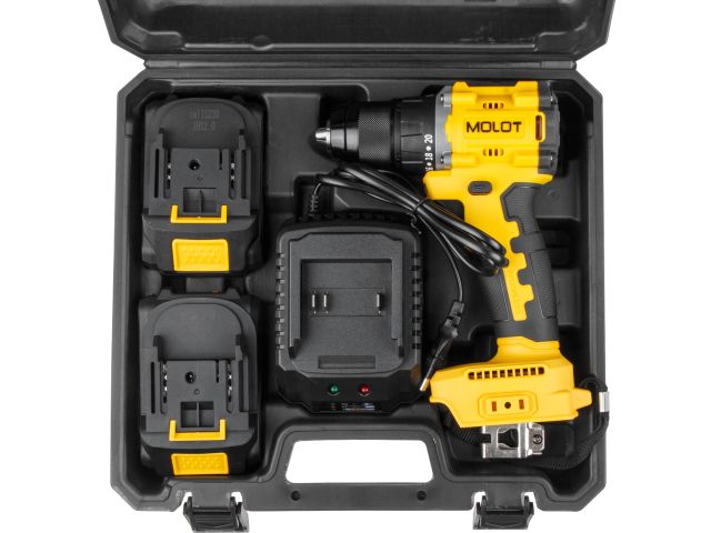 Дрель-шуруповерт аккумуляторная MOLOT MBD 1825 Li XLT Lite SET