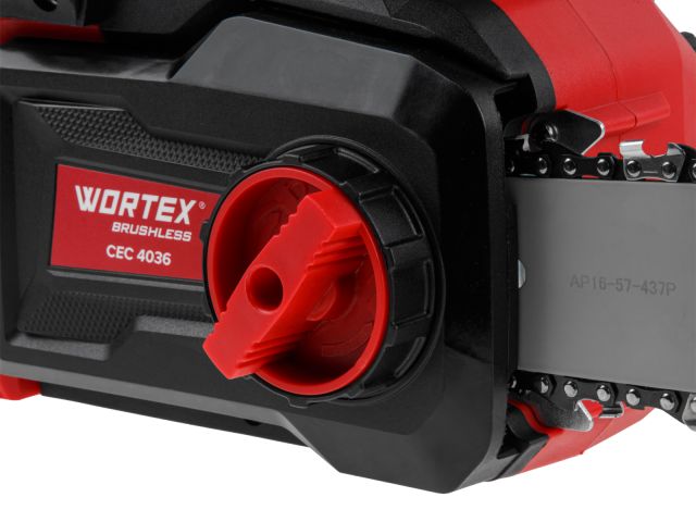 Аккум. пила цепная WORTEX CEC 4036 шина 40 см (16"), 3/8" LP, 1.1 мм XLT SET БЕСЩЁТ, 18В+18В