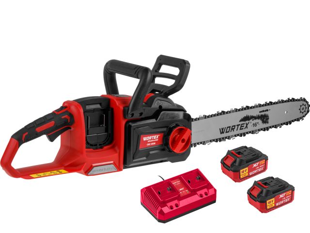 Аккум. пила цепная WORTEX CEC 4036 шина 40 см (16"), 3/8" LP, 1.1 мм XLT SET БЕСЩЁТ, 18В+18В