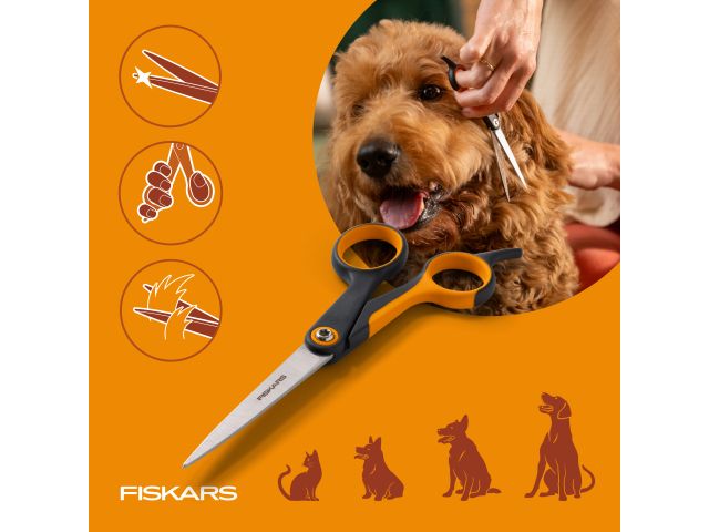 Ножницы прямые для животных PET FISKARS