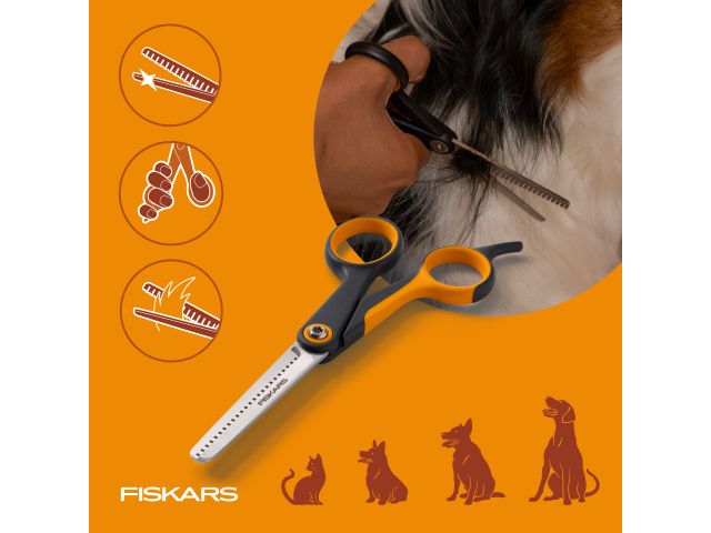 Ножницы филировочные для животных PET FISKARS