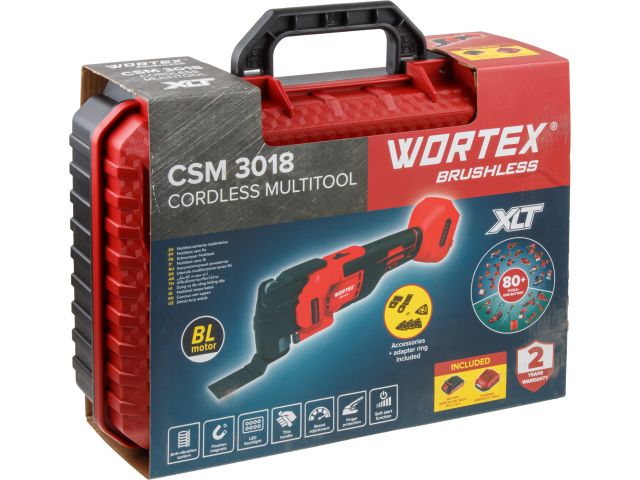 Аккум. многофункциональный инструмент (реноватор) WORTEX CSM 3018 в кор. ALL1 XLT + аксесс. SET