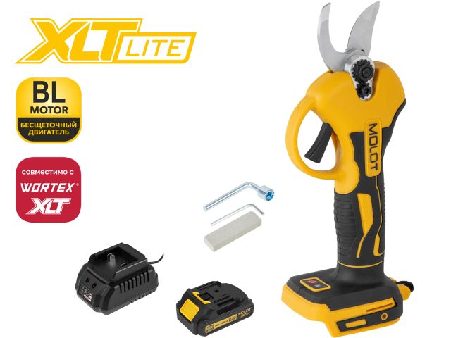 Секатор аккумуляторный MOLOT MCBS 1826 XLT Lite SET 1
