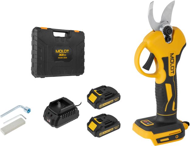 Секатор аккумуляторный MOLOT MCBS 1826 XLT Lite SET 2