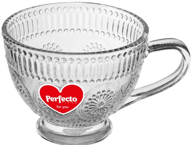 Кружка стеклянная, 420 мл, серия Royalty, PERFECTO LINEA