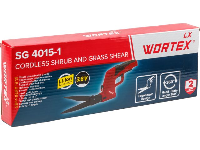 Аккум. ножницы садовые WORTEX LX SG 4015-1 в кор. 3.6 В, 1.5 Ач