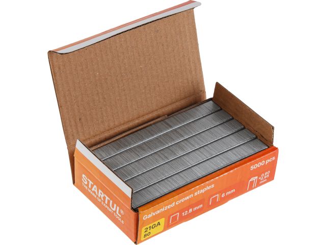 Скобы тип 21GA 6мм (5000шт) STARTUL PROFI (ST4540-06)