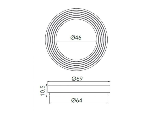 Прокладка для выпуска 70мм (уп. 5шт.), AV Engineering