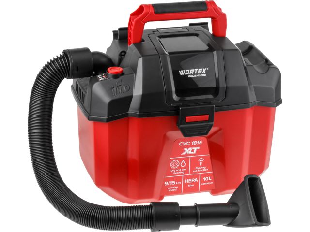Аккум. пылесос WORTEX CVC 1815 в кор. XLT SET БЕСЩЁТ., 18 В, 9-15 кПа, 10 л, строительный
