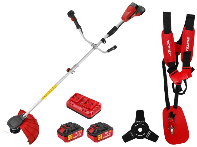 Триммер аккум. WORTEX TB 3036 AT XLT SET БЕСЩЁТ.ДВИГ., 18В+18В, шир.скаш.380/255 мм леска/нож
