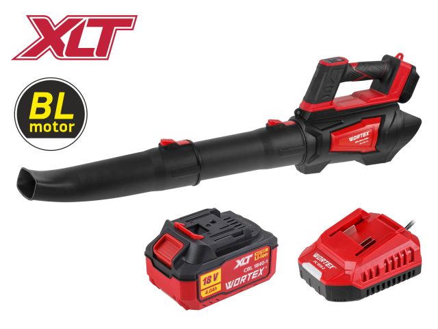 Аккум. воздуходувка WORTEX BB 1218-1 D XLT SET БЕСЩЁТ., 18В, 440-720 м.куб/ч, 92-152 км/ч