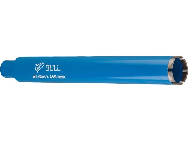 Коронка алмазная d 63мм железобетон BULL, L450мм, мокрое сверление