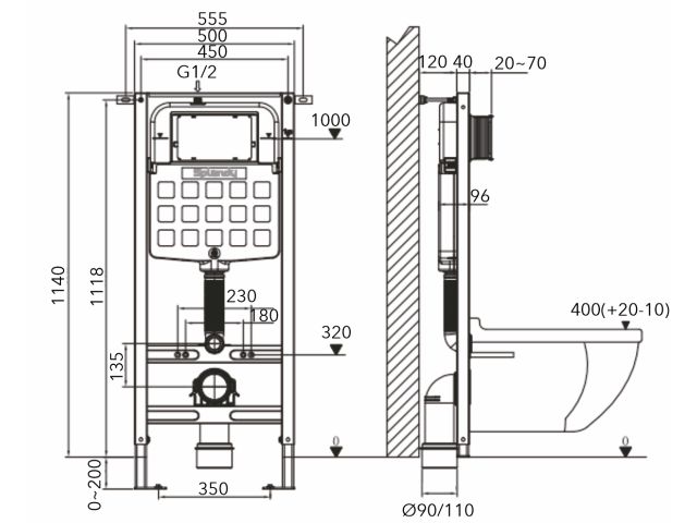 Инсталляционный сет 3 в 1 с кнопкой 221, AV Engineering