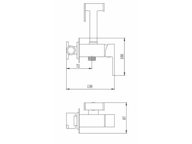 Смеситель для биде (Lt) D25-A, серия SETA хром, AV Engineering