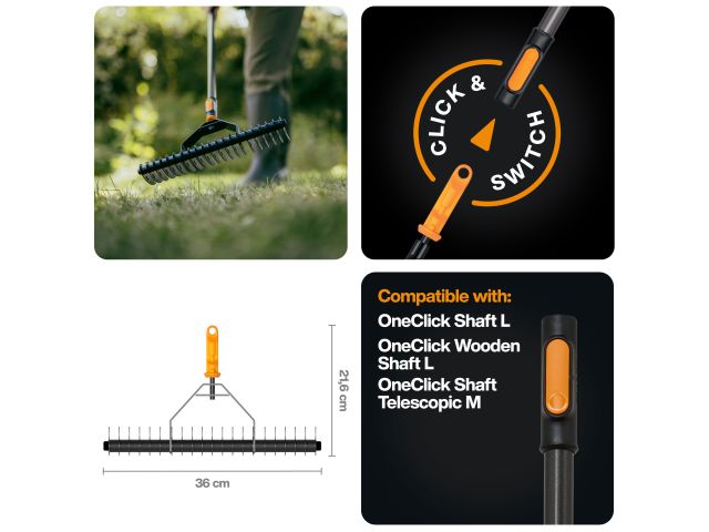 Грабли для аэрации OneClick FISKARS
