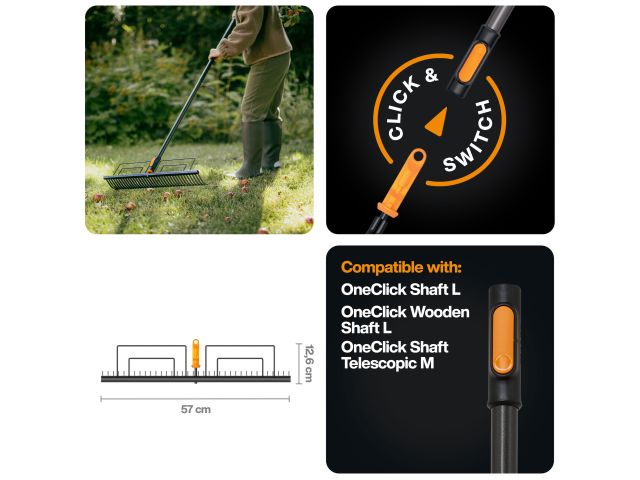 Грабли для уборки OneClick FISKARS