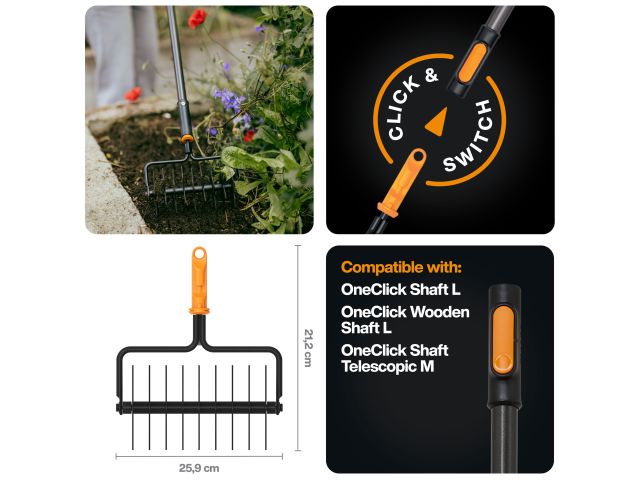 Культиватор OneClick звездочный FISKARS