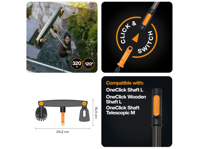 Насадка-очиститель для желобов OneClick FISKARS