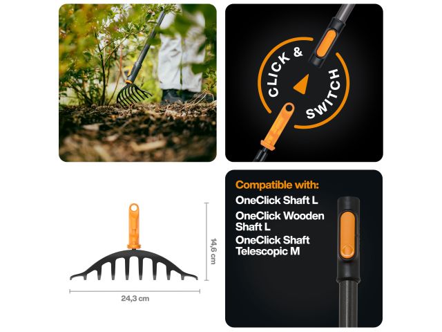 Грабли для уборки клумб OneClick FISKARS